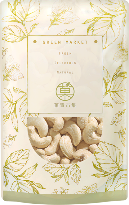 GreenMarket 菓青市集 原味生腰果/堅果, 230g, 1包