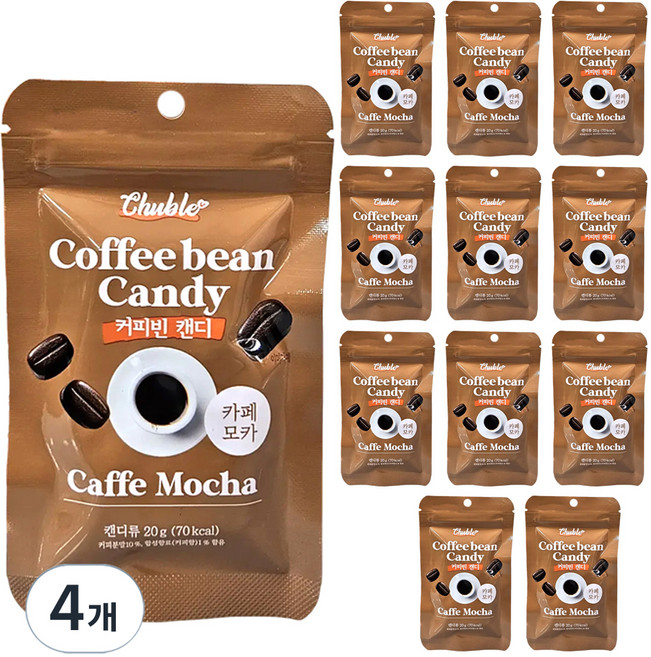 츄블 커피빈 캔디 카페모카, 240g, 4개