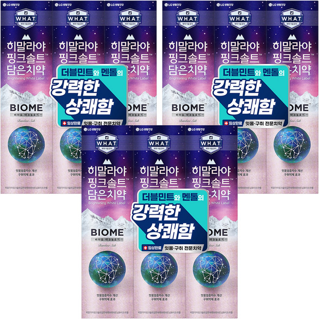 히말라야핑크솔트 바이옴 잇몸 구취전문 치약, 160g, 9개
