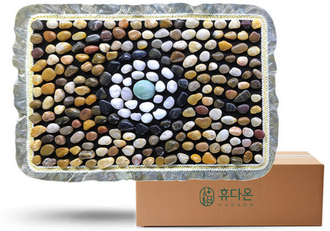 휴다온 맨발걷기 초고밀도 자갈 지압매트 중형, 1개, 중앙돌길