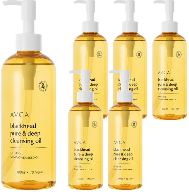 아브카 블랙헤드 퓨어 앤 딥 클렌징 오일, 300ml, 6개
