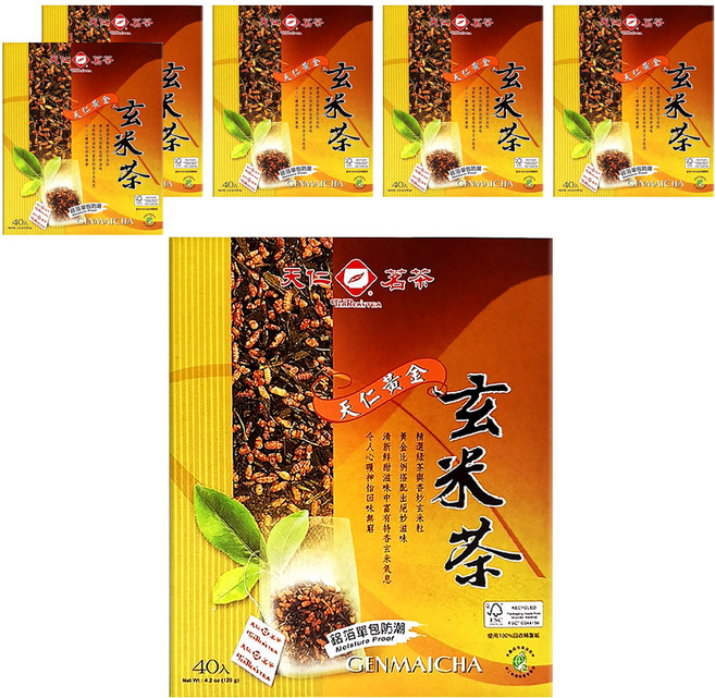 天仁茗茶 黃金玄米茶, 3g, 40包, 6盒