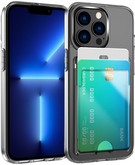 아이몰 기스방지 투명 하드 2장 수납 카드 휴대폰 케이스