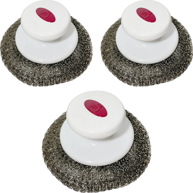 NEXCLEANS 舞水痕 不鏽鋼刷 直徑 9cm, 3個, 1個