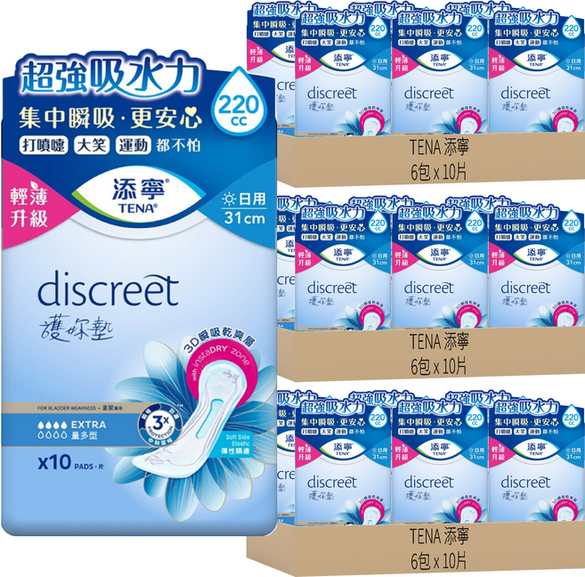 TENA 添寧 護妳墊, 量多型 31cm, 10片, 18包