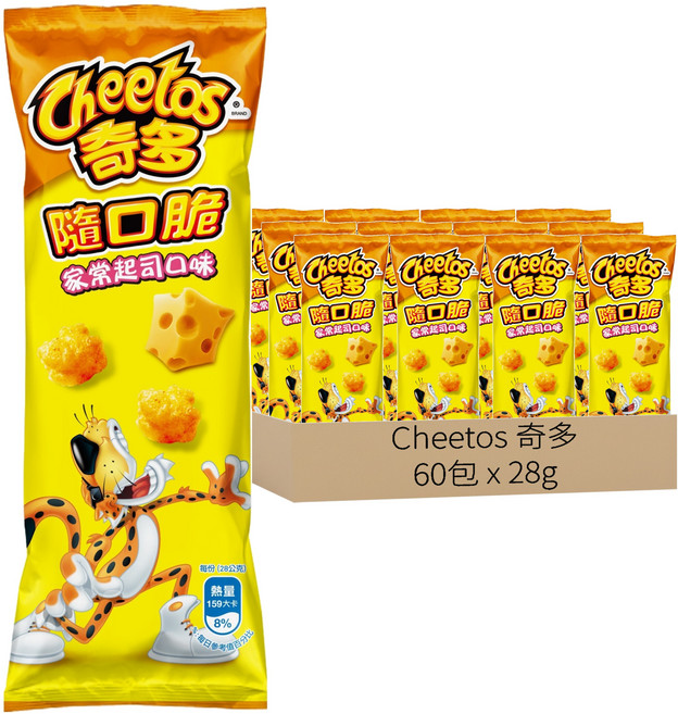 Cheetos 奇多 隨口脆 家常起司, 60包, 28g