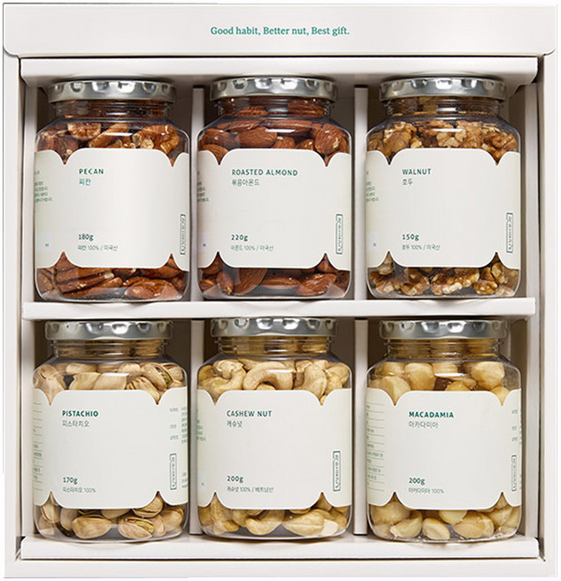 착한습관 프리미엄 한아름 견과 6종 세트 1120g, 1세트