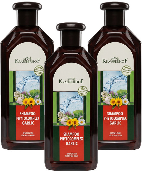 KRAUTERHOF 草本莊園 無矽靈植萃草本洗髮精 金蒜牛蒡, 500ml, 3瓶