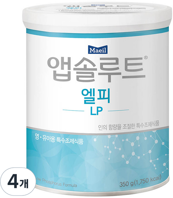 매일유업 앱솔루트 엘피 분유, 350g, 4개