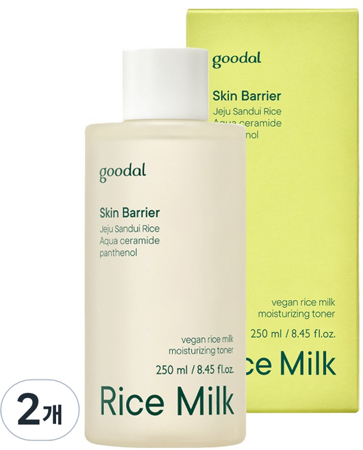 구달 라이스 밀크 보습 토너, 250ml, 2개