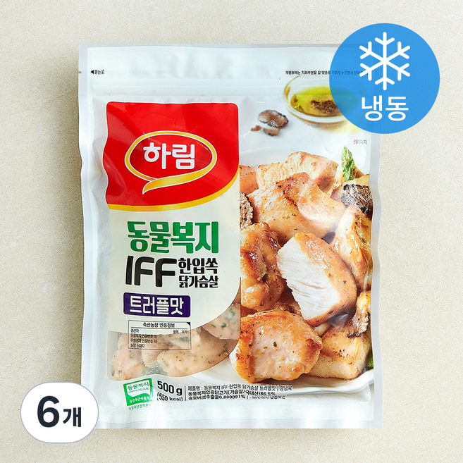 하림 동물복지 인증 IFF 한입쏙 닭가슴살 트러플맛 (냉동), 500g, 6개, 1개입