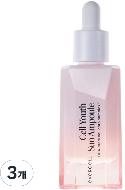 에버셀 자외선차단 셀 유스 선앰플 SPF50+ PA++++, 30ml, 3개
