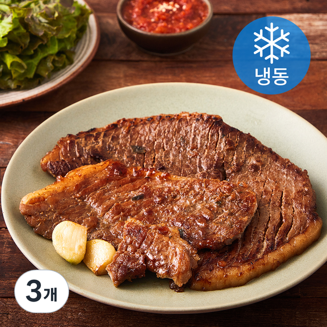 포천이동 푸드장 칼집 한돈왕구이 (냉동), 500g, 3개