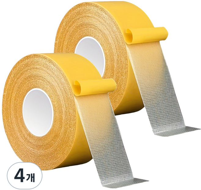 Kokuri 超強力多用途網狀雙面膠帶 3cm x 20m 5W0792, 4個, 透明