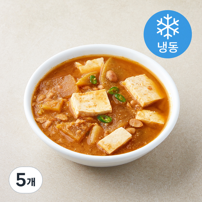 욱이네 두부 청국장찌개 (냉동), 500g, 5개