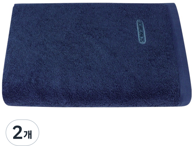 송월타월 컴포트 그라운드 바스타올 68 500g 40수 코마사, 블루, 2개