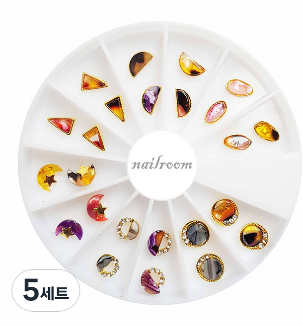 네일룸 스톤 컬러 파츠세트, N123, 5세트