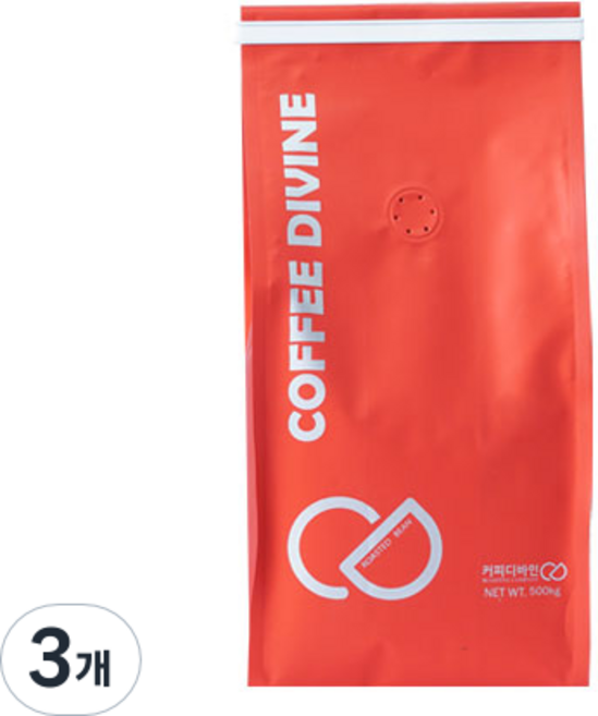 커피디바인 자메이카 블루마운틴 블렌드 원두커피, 모카포트, 500g, 3개