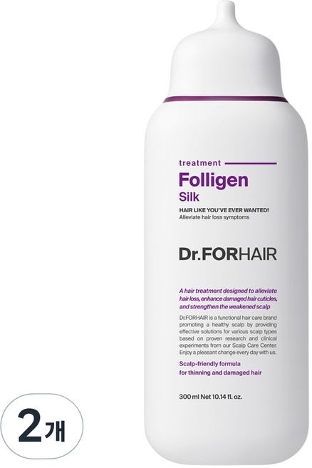 닥터포헤어 폴리젠 실크 단백질 손상모 트리트먼트, 2개, 300ml