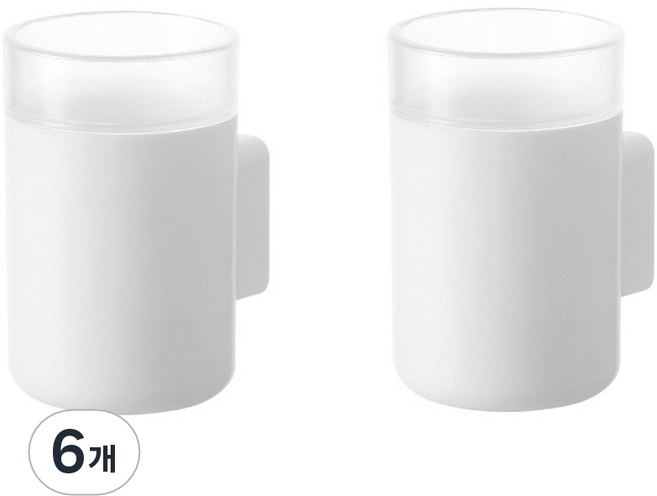 제이라이프 리브 전동칫솔 홀더, 화이트, 6개