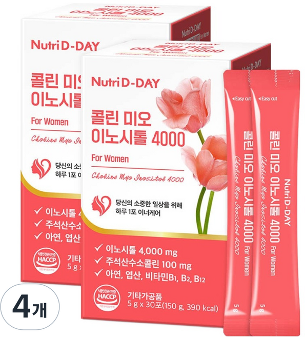 Nutri D-DAY 膽鹼 肌醇 4000 30入, 4個, 150g
