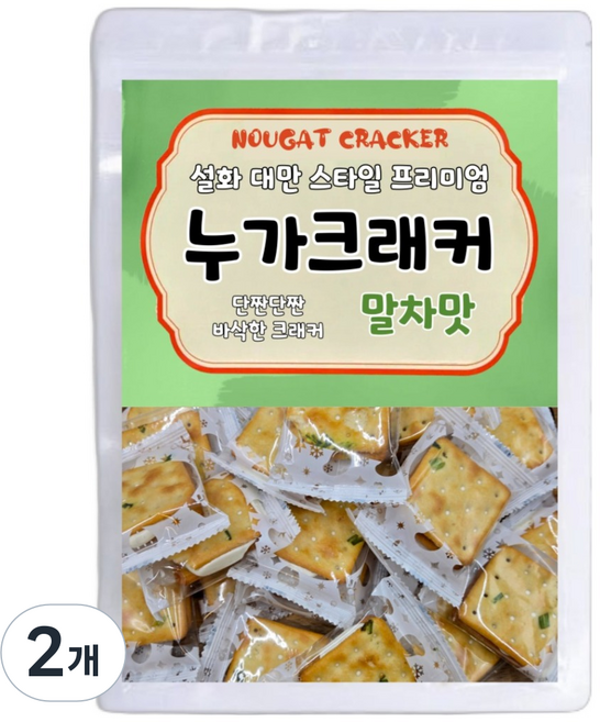 설화 대만 스타일 프리미엄 누가크래커 말차맛, 300g, 2개
