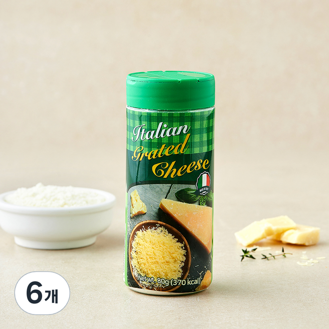 팔리니 유로피안 그레이티드 치즈, 80g, 6개, 1개입
