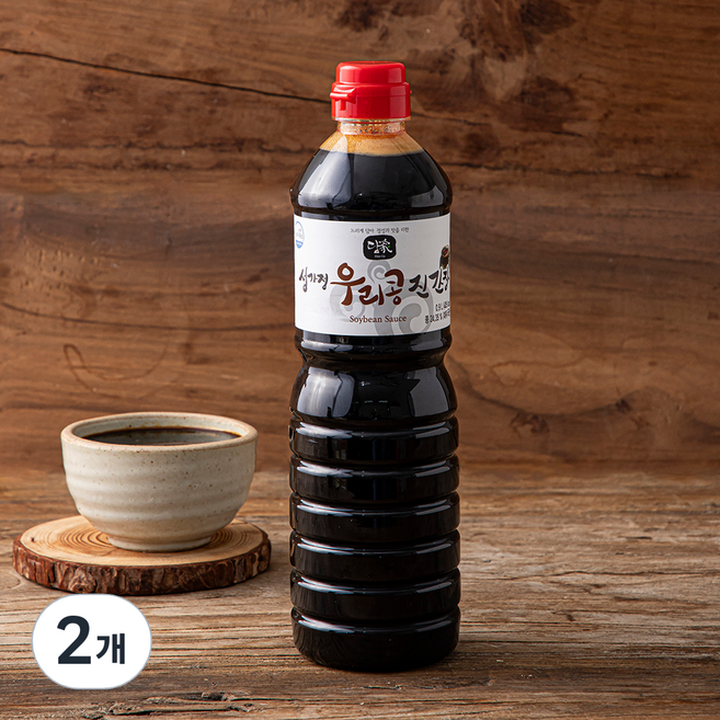 담가 우리콩 진간장, 2개, 0.9L