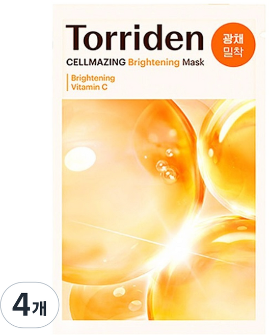 Torriden Cellmazing 維他命C亮白麵膜, 1入, 4個