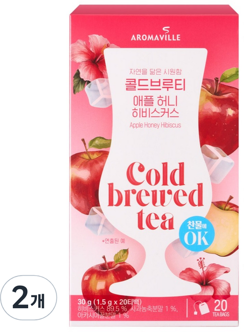 아로마빌 애플허니 히비스커스, 1.5g, 2개, 20개입