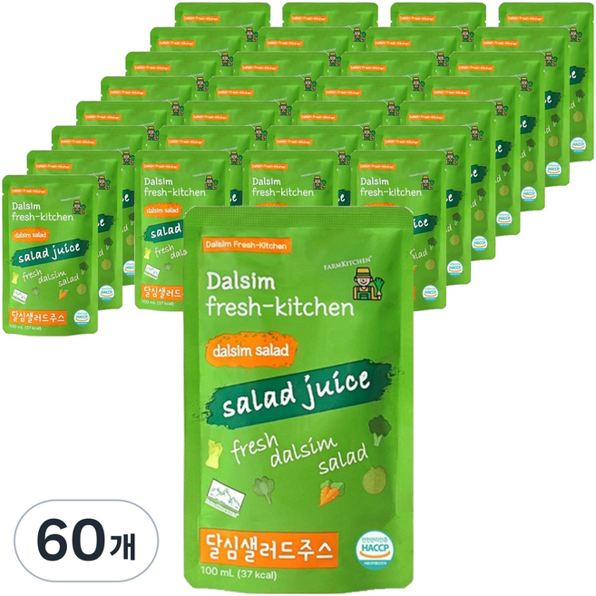 달심 샐러드 주스, 60개, 100ml