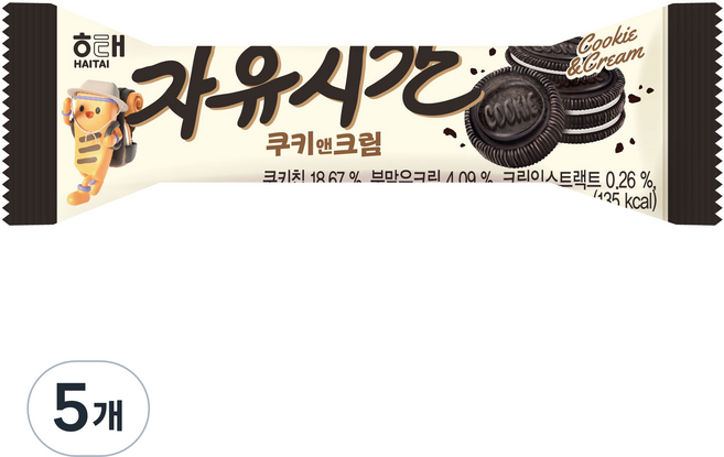 자유시간 쿠키앤크림, 30g, 5개
