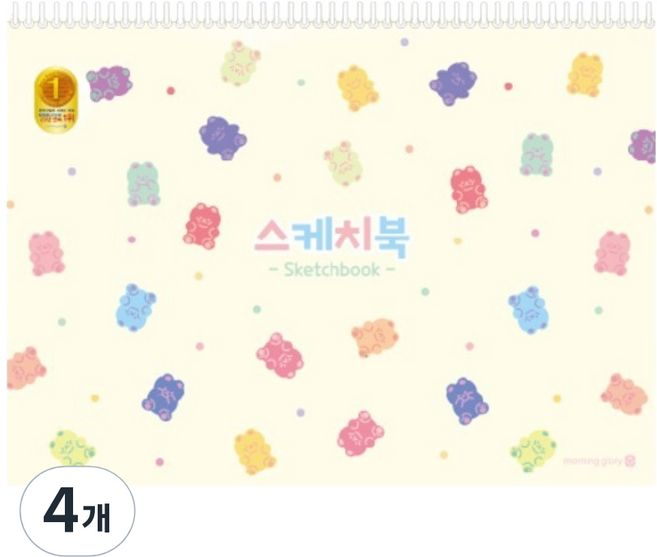 모닝글로리 2000 초등스케치북 B 랜덤발송, 8절, 4개, 15매