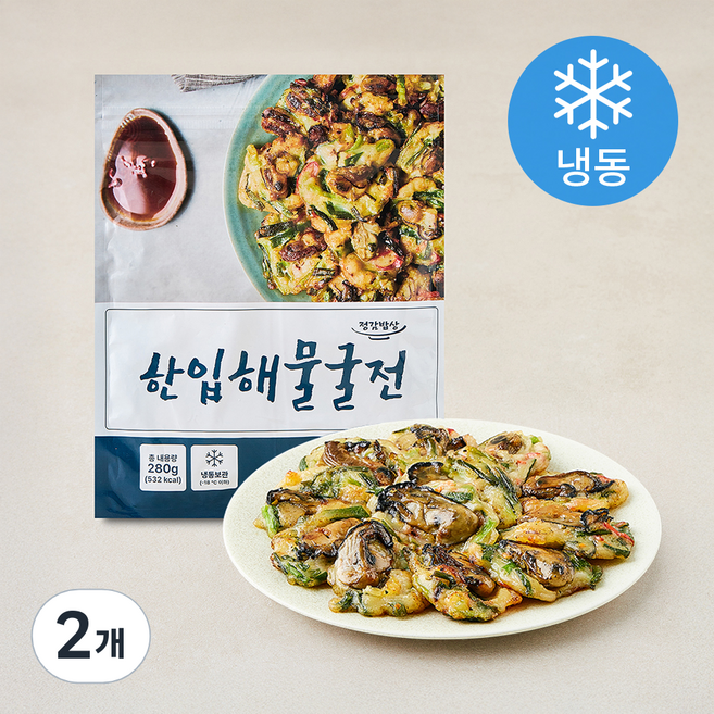 정감밥상 한입 해물굴전 (냉동), 280g, 2개