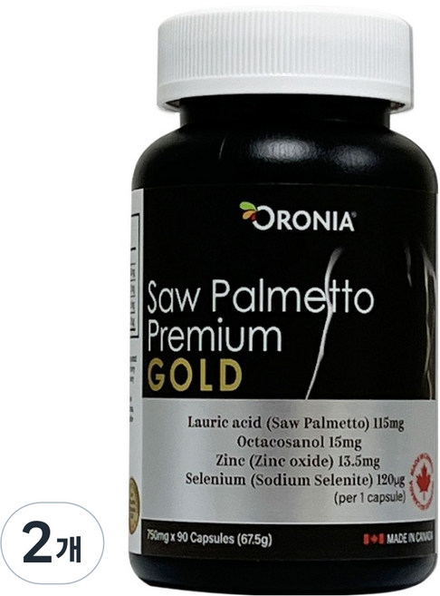 오로니아 쏘팔메토 프리미엄 골드 67.5g, 2개, 90정