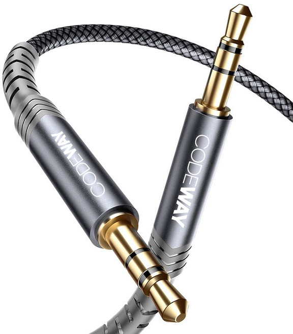 CODEWAY 3.5mm AUX 公 to 公 音源線 音響/車用/耳機通用 5m, 黑色, 單一商品, 1條
