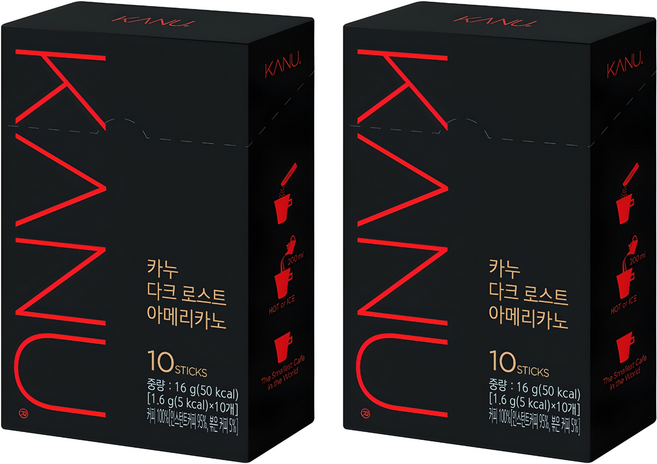 카누 다크 로스트 아메리카노 원두커피믹스, 1.6g, 10개입, 2개