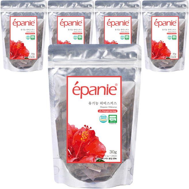 에빠니 유기농 히비스커스 허브차, 1.5g, 20개입, 5개
