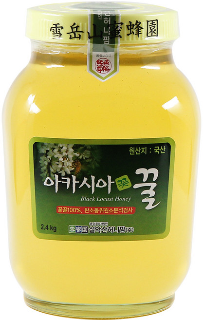 설악산허니팜 아카시아꿀, 2.4kg, 1개