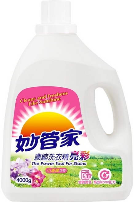 Magic Amah 妙管家 濃縮洗衣精 亮彩 小蒼蘭花香, 4kg, 1桶