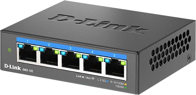 D-Link 友訊科技 多網速非網管5埠網路交換器, 1個, DMS-105