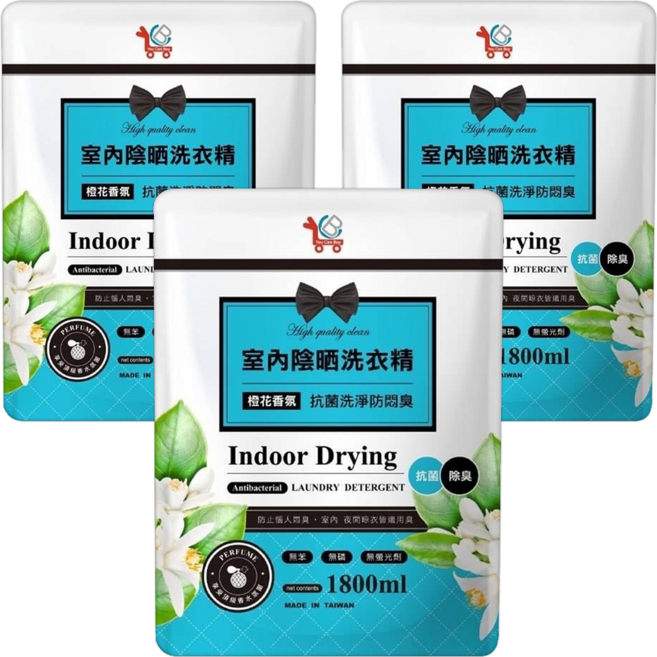 You Can Buy 室內陰曬洗衣精補充包 橙花香氛, 3袋, 1.8L