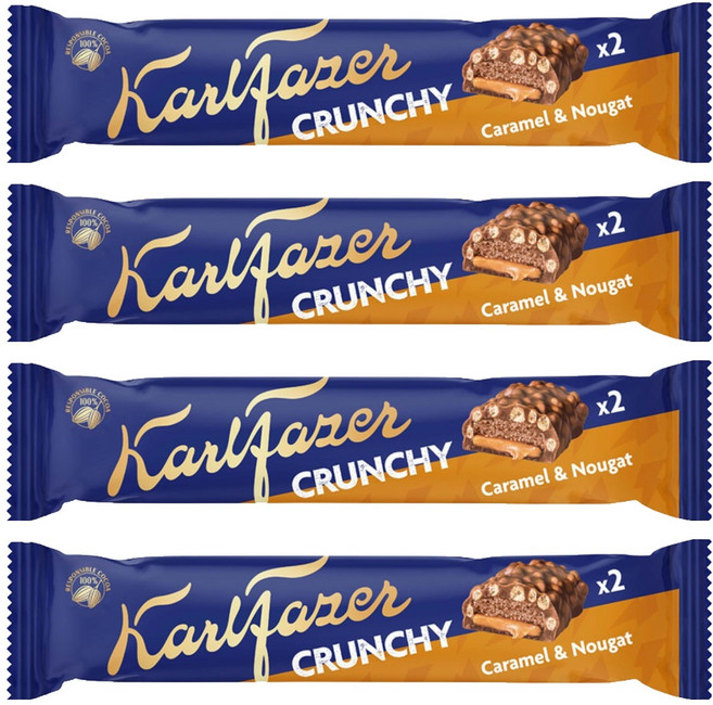 칼파제르 카라멜 누가 크런치 밀크 초콜릿, 55g, 4개