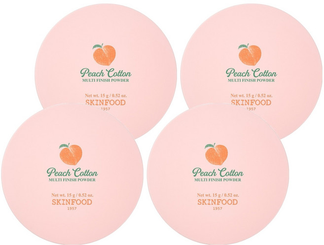 스킨푸드 피치뽀송 멀티 피니시 파우더 15g, 4개