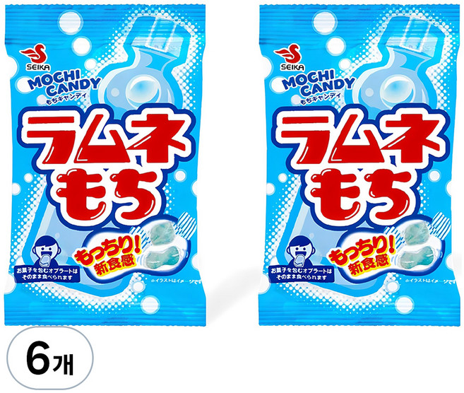 세이카 라무네 모찌 캐러멜 사탕, 32g, 6개