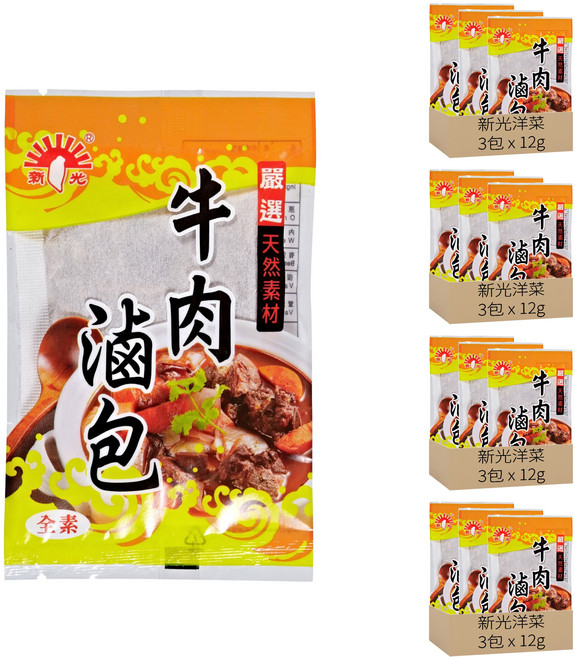 新光洋菜 牛肉滷包, 12包, 12g