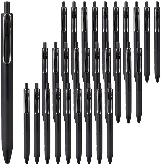 유니볼원 중성 잉크펜 0.38mm, 블랙배럴, 50개