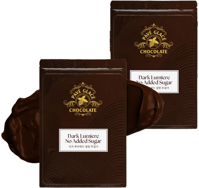 파베글라스 다크 루미에르 제로슈가 초콜릿, 1kg, 2개