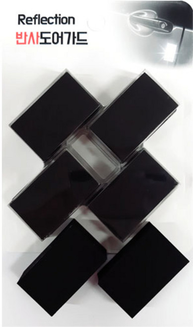 나이트라이트 반사 도어가드 순정형, 블랙, 6개