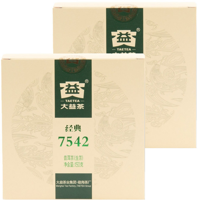 대익차 미니 보이차 경전 7542 생차, 150g, 1개입, 2개